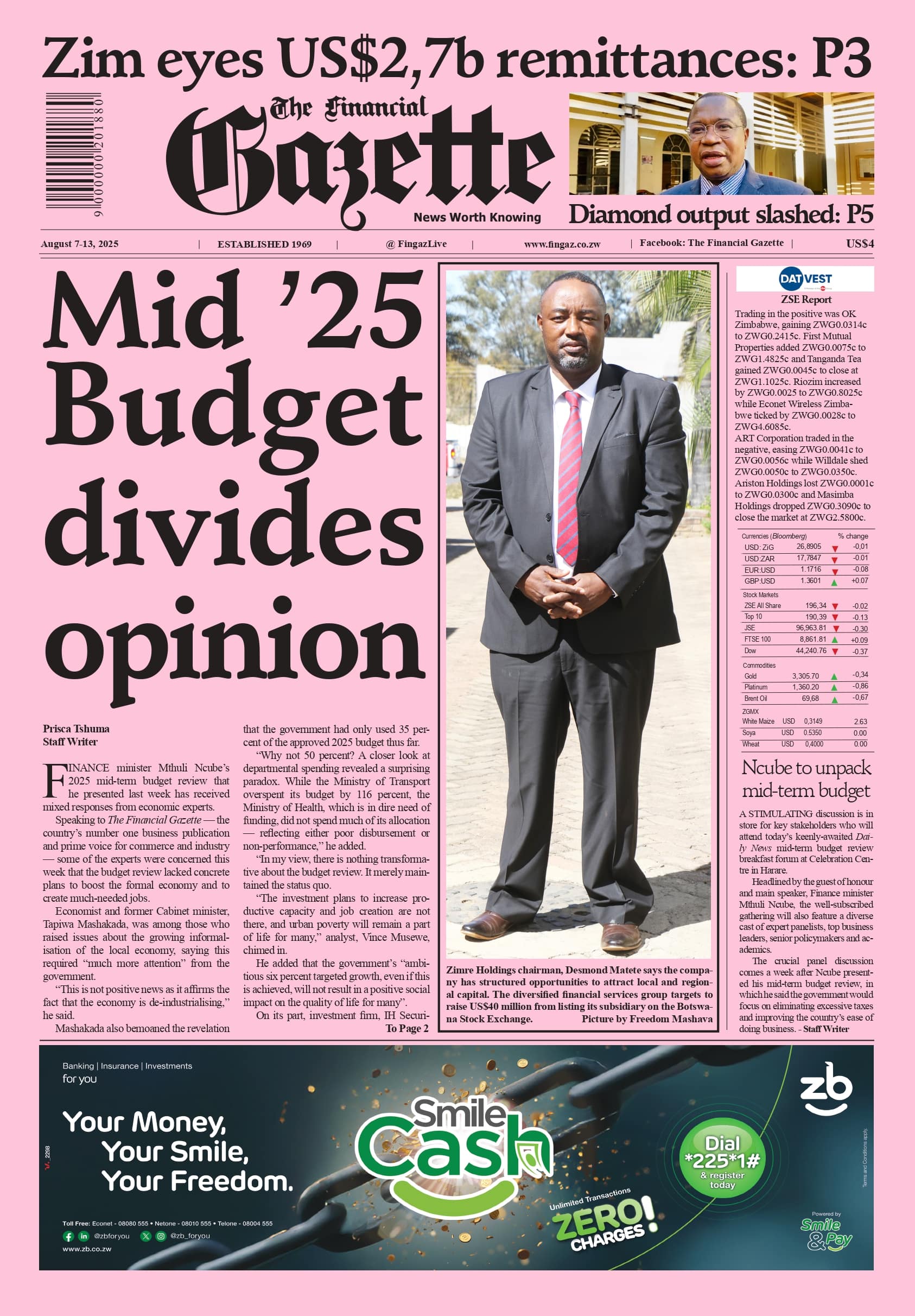Thursday 7 August 2025